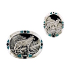 Set Grtelschnalle Wolf & Bolotie Wolf