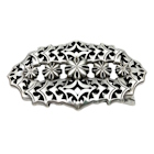 Design Grtelschnalle Silber Blume