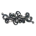 Design Grtelschnalle Blumenranke altsilber