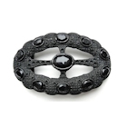 Design Grtelschnalle schwarz matt + strass