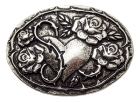 Grtelschnalle Herz mit Rosen