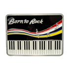 Grtelschnalle Born to Rock Keyboard