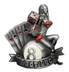 Grtelschnalle Lady Luck