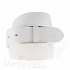 Ledergrtel Mezzo glnzend - weiss