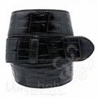 Ledergrtel Alligator - schwarz