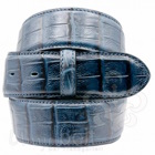 Ledergrtel Alligator - blau