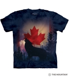 T - Shirt Wolf mit Kanadaflagge