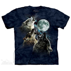 Kinder-T-Shirt Wolfsmond blau