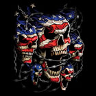 Damen-Top Patriotic Skull