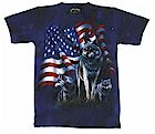 T-Shirt Wolf Flag